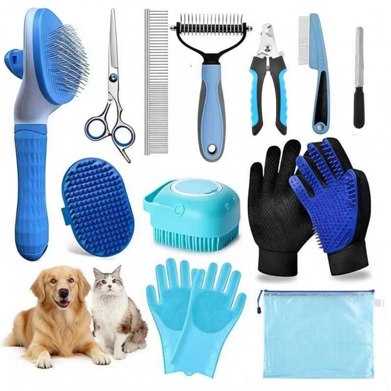 Pet Grooming and Care Kit with cat grooming tools