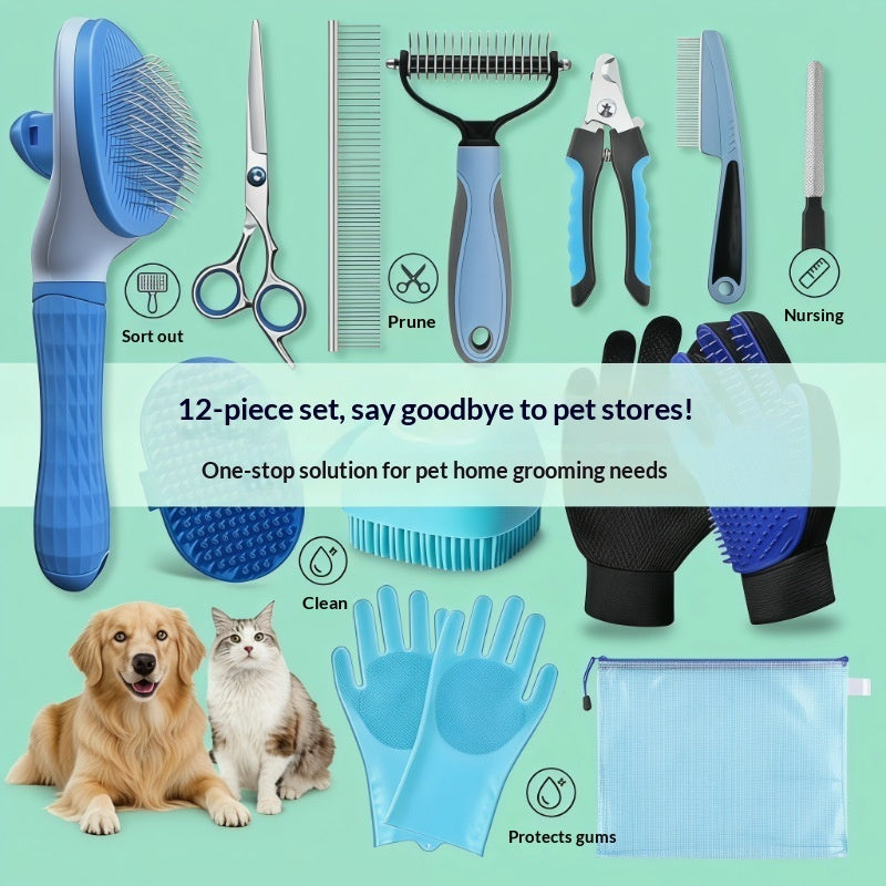 Pet Grooming and Care Kit with cat grooming tools