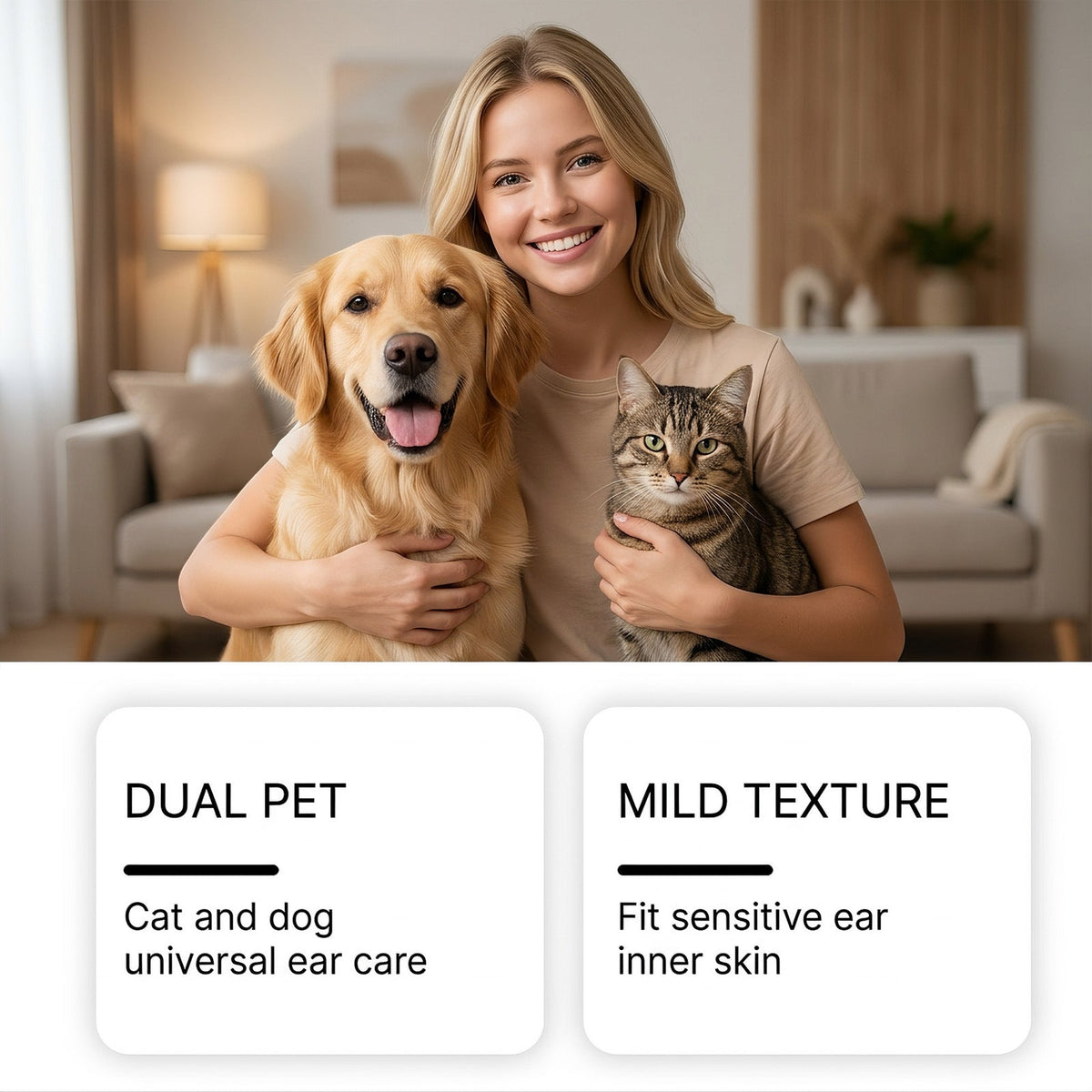 Pet Ear Care Drops 60ml for gentle pet ear cleaning